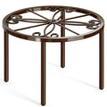 bussdis 1 PCS Plant Stand,-Heavy Duty Metal Stand Decorates Plants, Anti-Rust Flower Pot Stand, Round Plant Rack for Room Indoor and Outdoor Courtyard,Gardens, Brown.