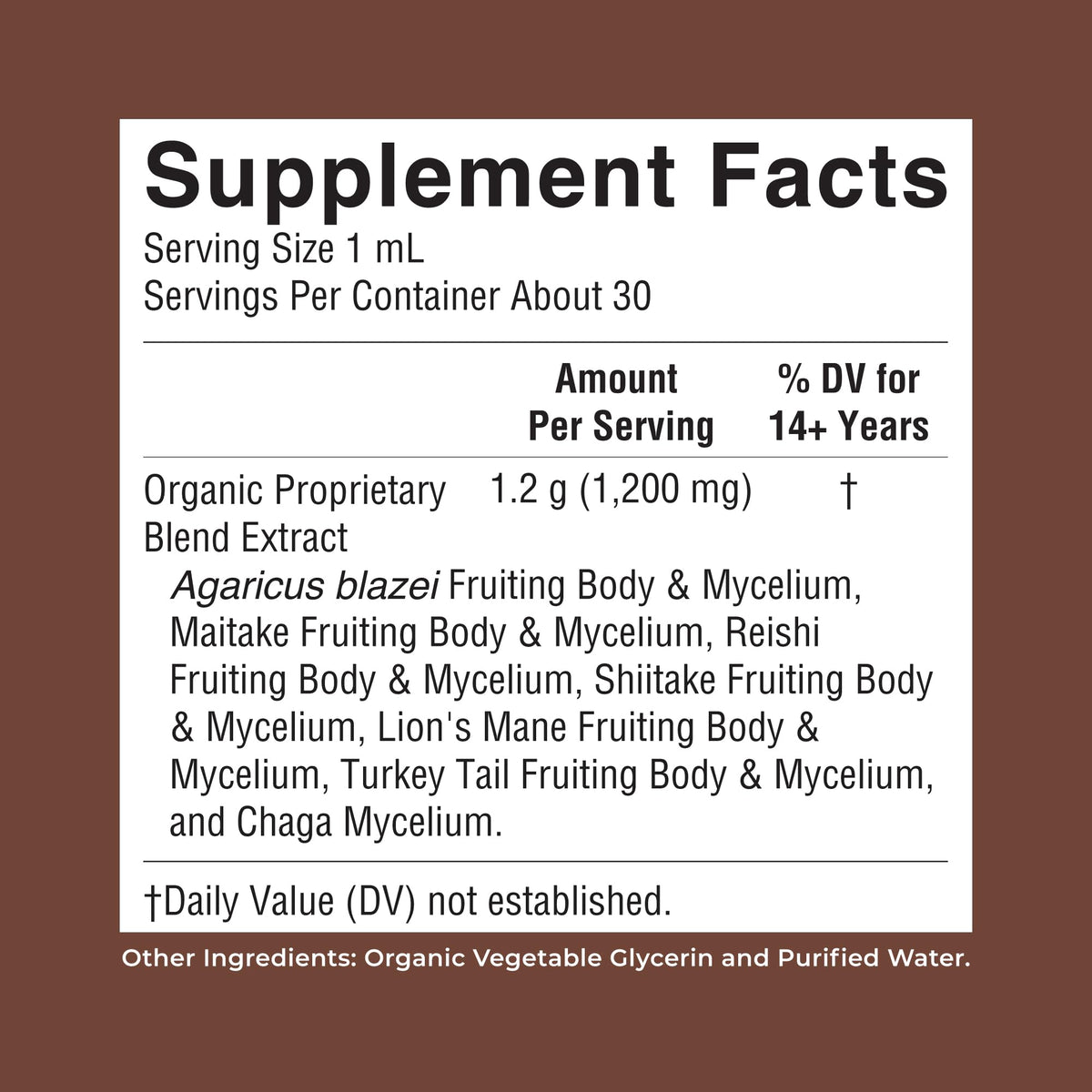 MARYRUTH'S Organic Mushroom Complex, Lion's Mane, Turkey Tail, 30 Servings