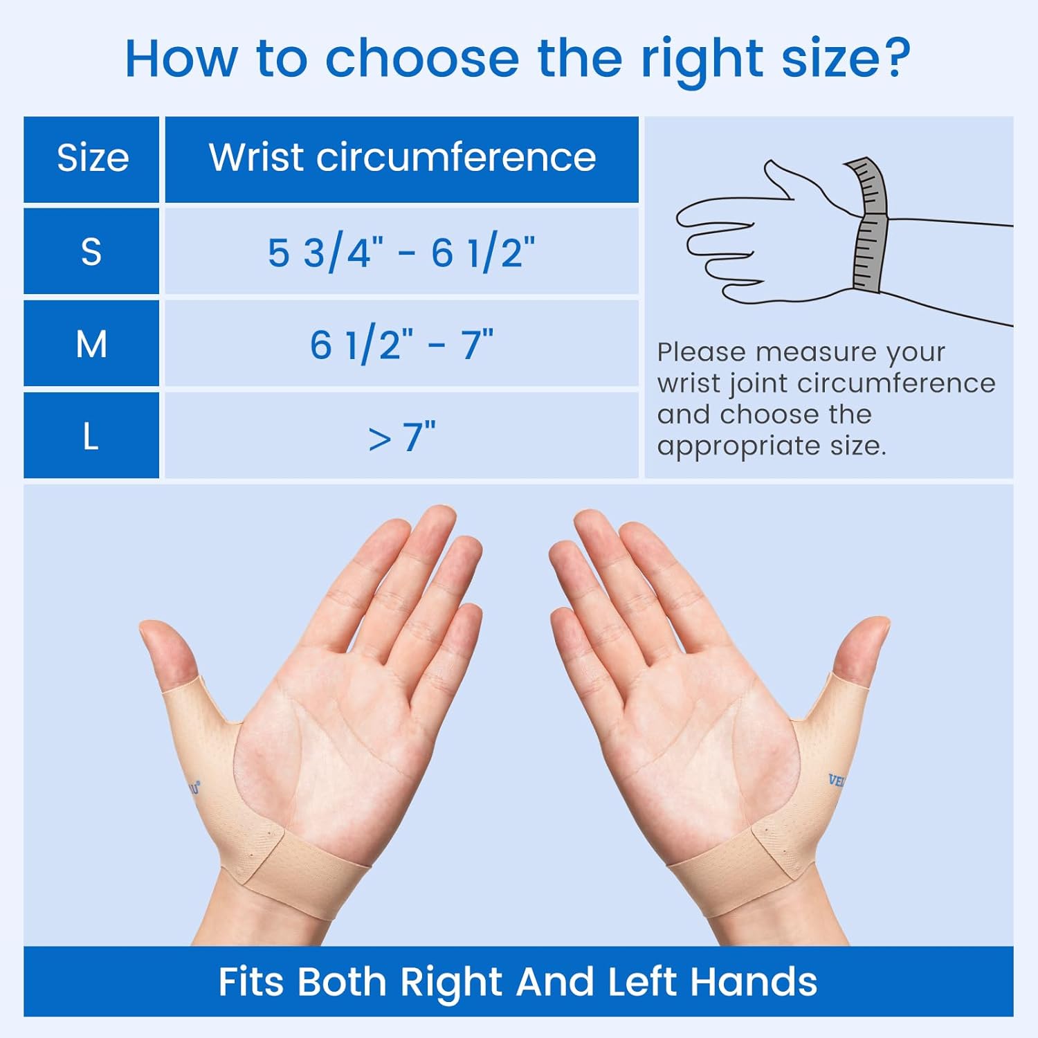 Buy now Velpeau Elastic Thumb Support Brace Liner (Pack of 2), Splashproof Thumb Wrist Compression Sleeve for Arthritis Pain, Tendonitis, Sprains, Sports, Fits Left & Right Hands (Khaki, Short Version, M) at indiglob india