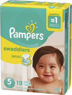 Pampers Swaddlers Active Baby Diapers Size 5 19 Count