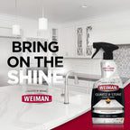 Buy now Weiman Quartz Countertop Cleaner and Polish - Clean and Shine Your Granite, Marble Countertops, Kitchen Island, and Stone Surfaces with UV Anti-Fade Protection, Citrus, 24 Ounce with Microfiber Cloth at indiglob india