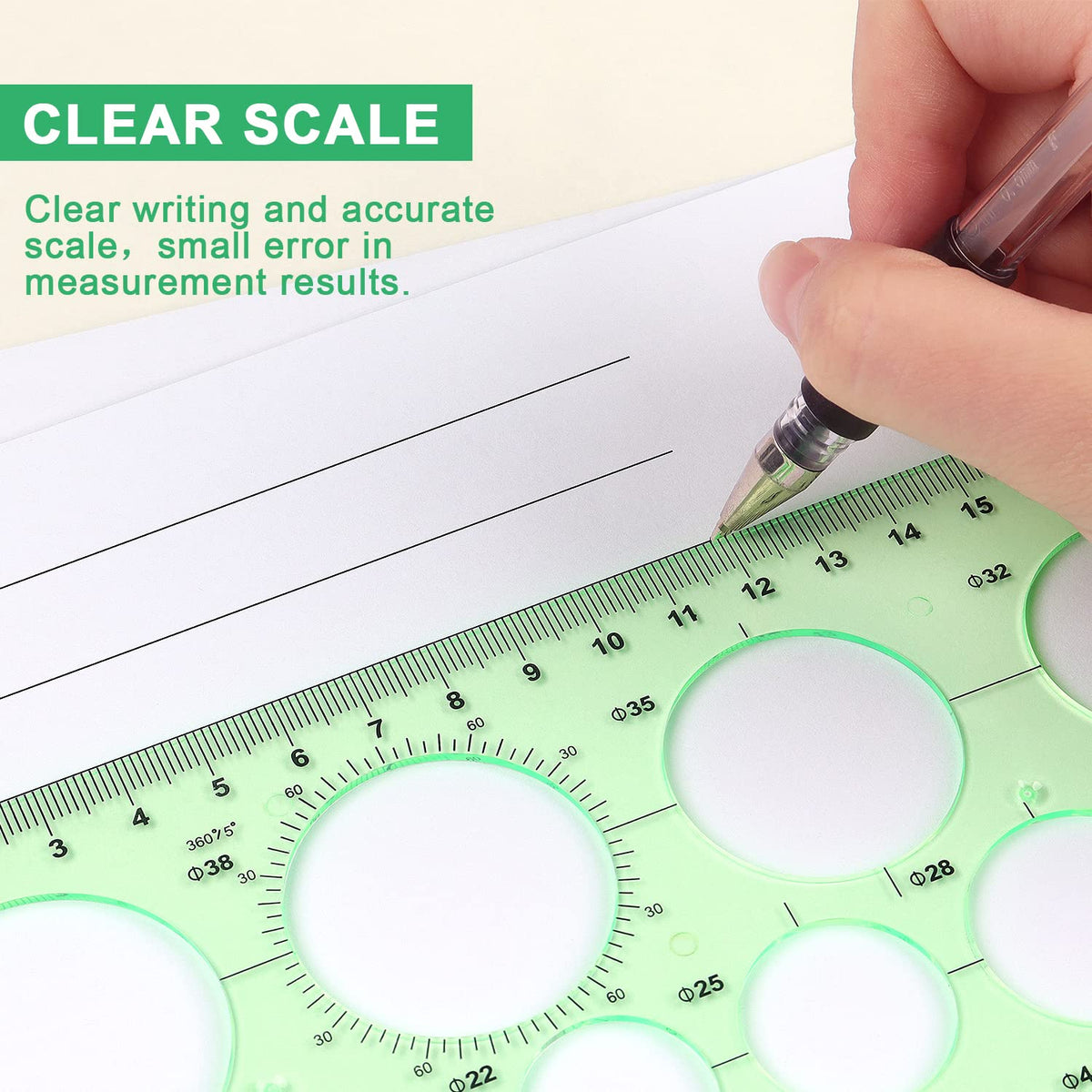 Tamaki Circle Template, Geometric Drawings Stencils, 2 Pack