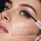 uCoolMe Lash Bond and Seal Waterproof for Lash Clusters 144Hours New Upgrade Leak-Proof Cap Upgraded Airtight Pipe Material Non-Irritating Lash Glue for DIY at Home(Black,10ML)