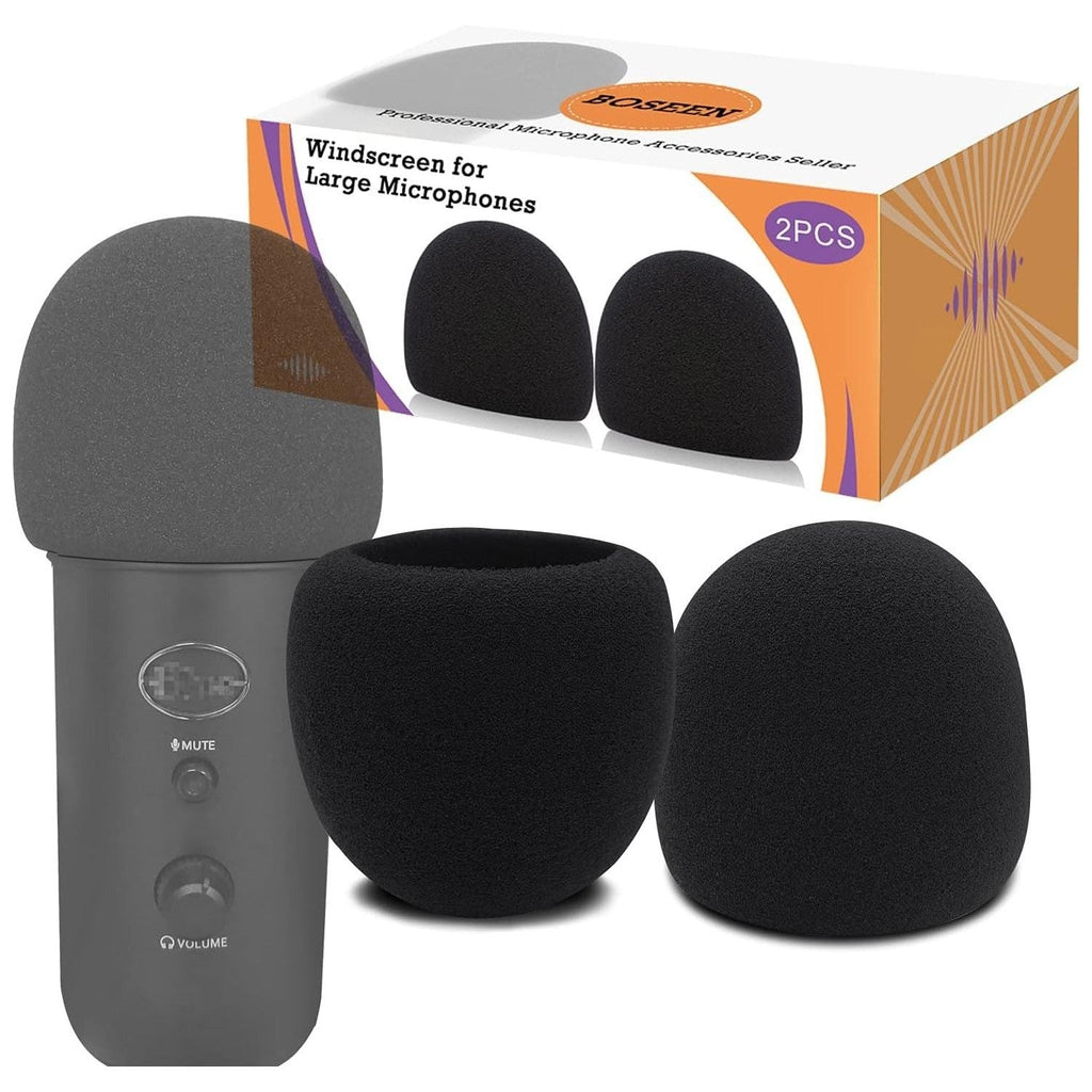Buy now Foam Microphone Windscreen for Blue Yeti - Professional Pop Filter for 2.5 Inch Diameter Microphones Sponge Mic Cover 2Pcs at indiglob india