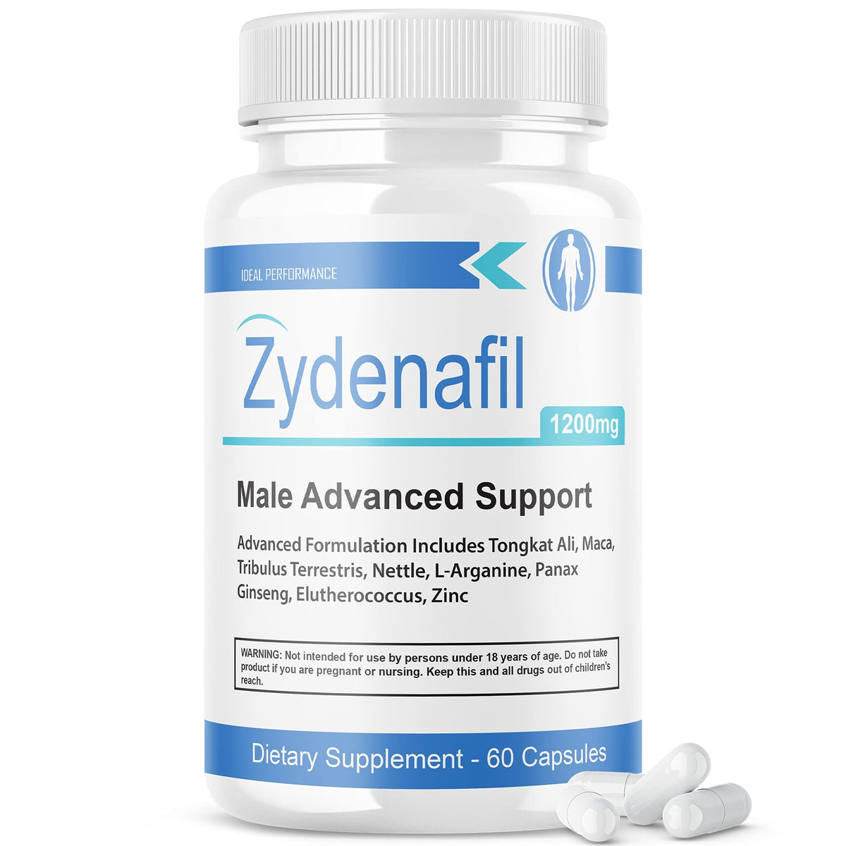 Zydenafil Pills for Men Advanced Formula - Zydenafil Capsules - Zydenafil Male Pills - Zydenafil 1200mg for Maximum Strength with Tongkat Ali, Saw Palmetto, Horny Goat Weed Reviews (60 Capsules)