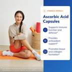 Pure Encapsulations Ascorbic Acid Capsules, 90 Capsules | 1,000 mg Vitamin C, Antioxidant and Immune Support*, High-Potency Vitamin C, Vegan and Non-GMO