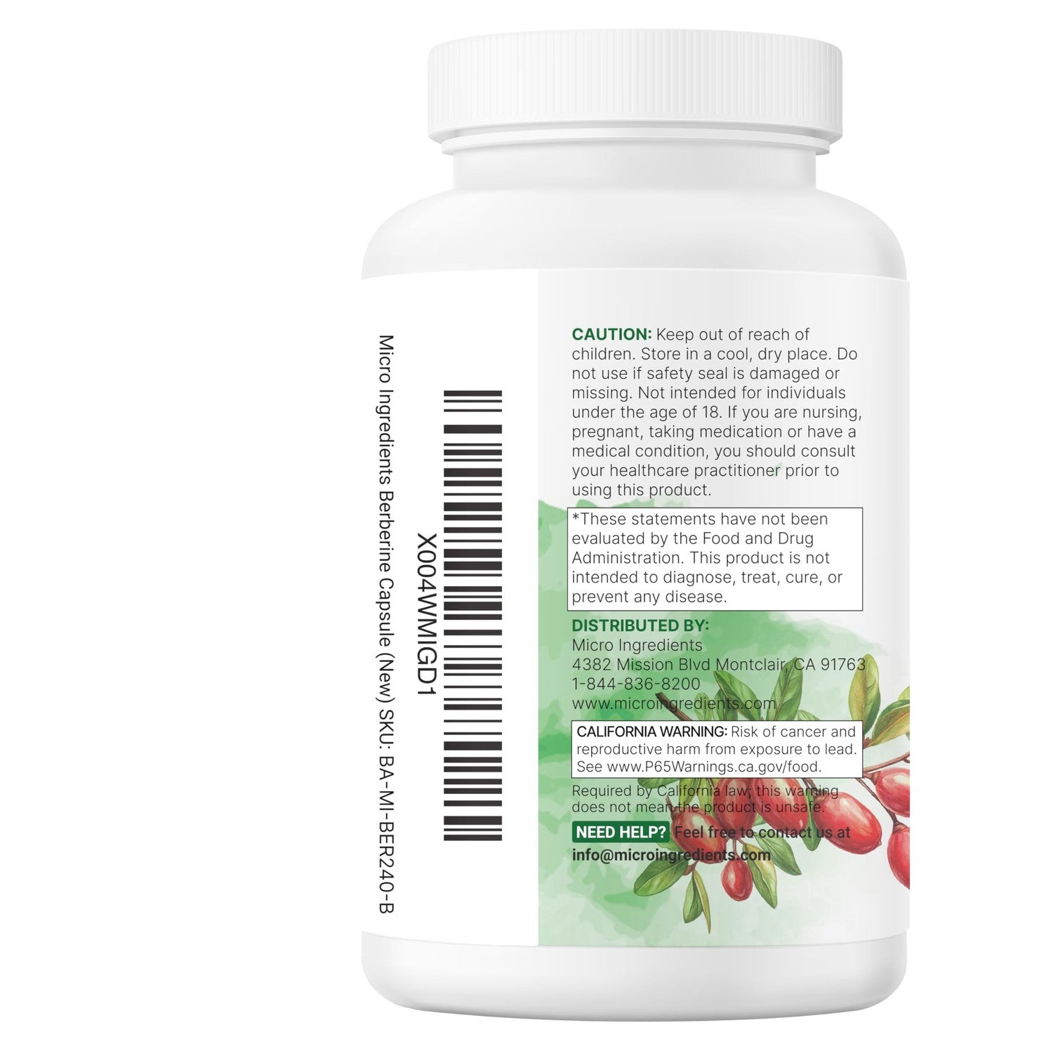 Micro Ingredients Berberine with Ceylon Cinnamon, 240 Veggie Capsules | High Absorption Berberine HCI Supplement + Turmeric Root & Cinnamon Bark Extract | Non-GMO, Gluten Free