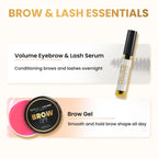 BASK & LATHER Stronghold 24-Hour Brow Gel – Clear Eyebrow Gel with Castor Oil, Argan Oil & Basil Leaf – Flake-Free, Waterproof, Smudge-Proof Eyebrow Setting for Thicker, Fuller Brows, 20mL