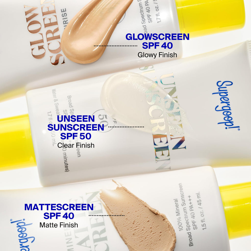 Supergoop! Unseen Sunscreen - SPF 50 - Clear & Invisible Face Sunscreen + Broad Spectrum + Makeup-Gripping Primer - Weightless, Scentless, Oil Free