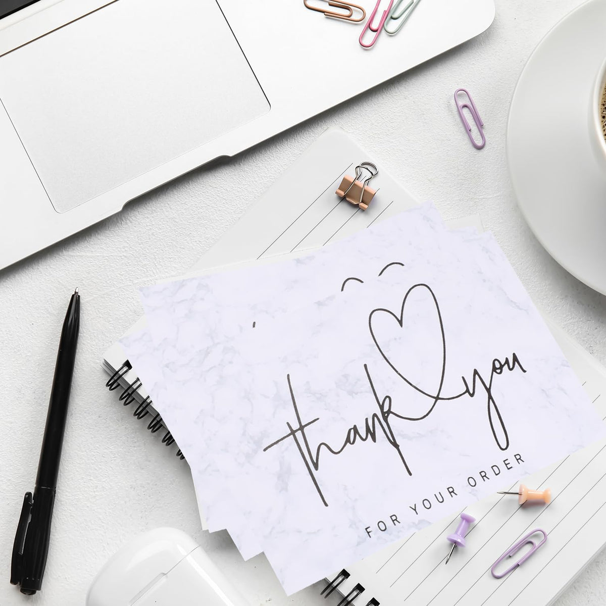 50pcs Thank You Cards Thank You Card Small Business Thank You Notes Bulk Small Mini Business Cards Blank Appreciation Cards Pack of Thank You Note Cards for Wedding Bridal Shower Graduation