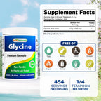 Best Naturals Glycine Powder 1 LB - Neurotransmitter & Relaxation Support