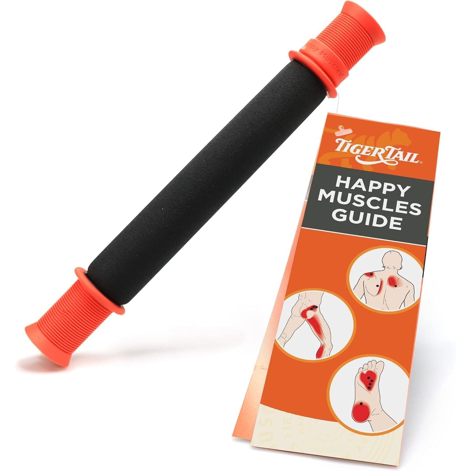 Buy now Tiger Tail 18in Massage Stick Portable Roller, Handheld, Deep Tissue Foam Roller, Body Massage and Myofascial Release Tool for Legs, Neck, Calves, Thighs, Shins & Back, The Original 18, Made in USA 11" Plus Happy Muscles eBook at indiglob india