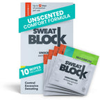 SweatBlock Maximum Clinical Strength Antiperspirant Wipes, Original 10 Ct | Stop Excessive Underarm Sweat with Up to 7 Days Protection Per Wipe, Hyperhidrosis Aid, Dermatologist Tested
