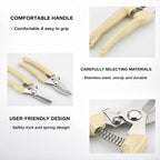 Pruning Shears,Ahoooot 2Pcs Pruning Shears for Gardening,Professional Garden Shears for Flowers, Bonsai and Fruits Picking (1pc Straight & 1pc Curved)