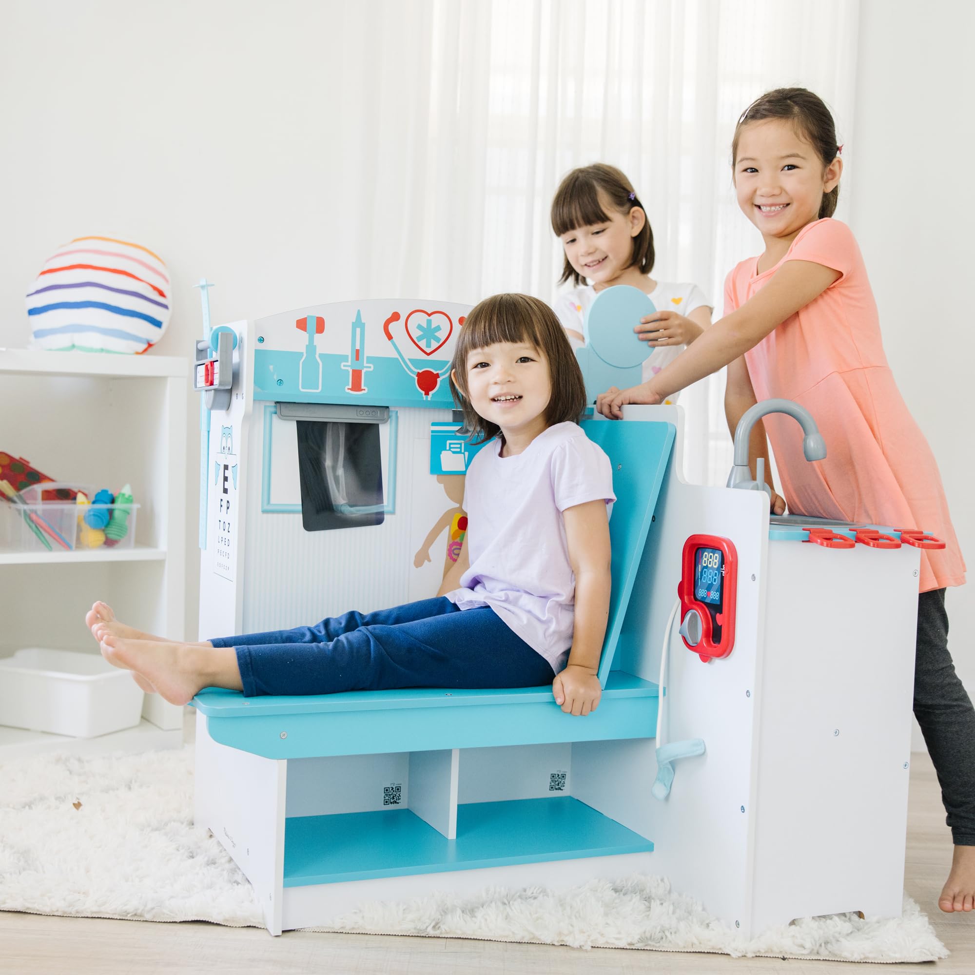 Buy now Melissa & Doug Wooden Get Well Doctor Activity Center - Waiting Room, Exam Room, Check-In Area - FSC Certified at indiglob india