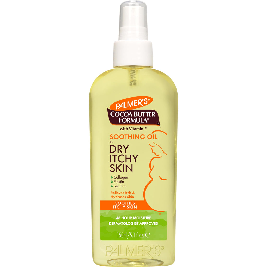 Buy now Palmer's Cocoa Butter Formula Soothing Oil with Vitamin E, Dry, Itchy Skin Relief, Anti-Itch Body Oil, 5.1 Ounces at indiglob india