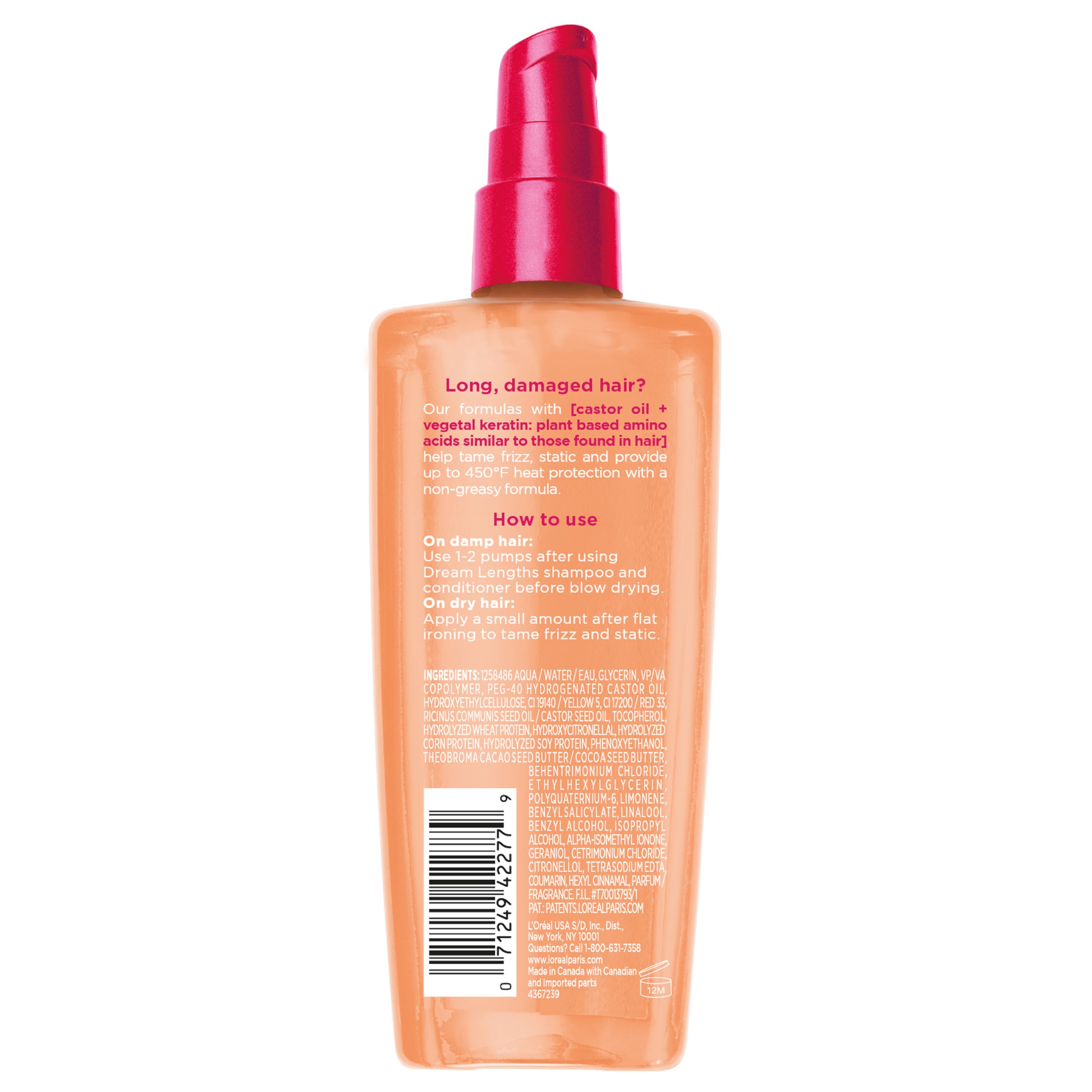 Buy now L'Oreal Paris Elvive Dream Lengths Frizz Killer Leave-In Serum, 3.4 Ounce at indiglob india