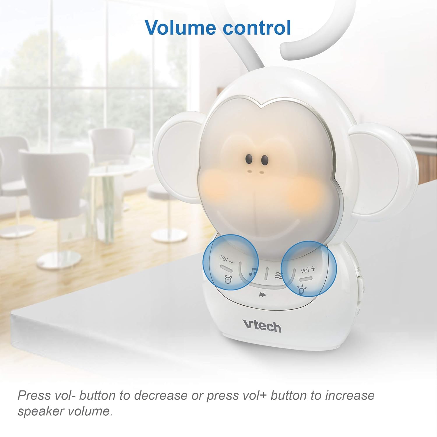 Buy now VTech Communications BC8211 Myla The Monkey Baby Sleep Soother with a White Noise Sound Machine Featuring 5 Soft Ambient Sounds, 5 Calming Melodies & Soft-Glow Night Light, 1 Count (Pack of 1) at indiglob india