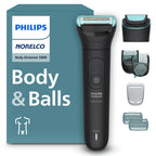 Philips Norelco Body Groomer 5000 Series, Intimate Hair Shaver & Trimmer for Men with Interchangeable & Adjustable Full Body Trim & Shave Heads, 100% Showerproof, BG5490/50