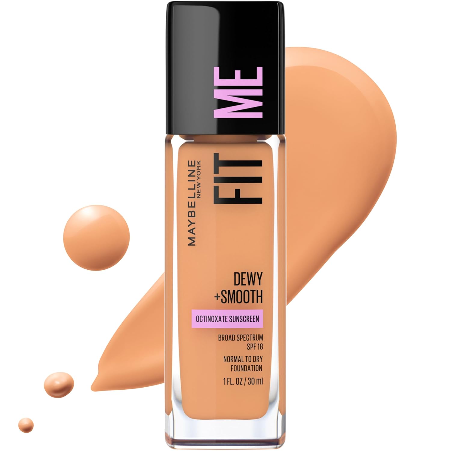 Buy now Maybelline Fit Me Dewy + Smooth Liquid Foundation Makeup, Fair Porcelain, 1 Count (Packaging May Vary) 322 WARM HONEY 1 Fl Oz (Pack of 1) at indiglob india