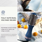 Premium imported 4-in-1 dual voltage hair dryer, ideal for global travel. Automatic voltage conversion for convenience.