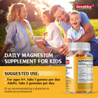 Magnesium Glycinate Gummies for Kids & Adults, 120 Count | Magnesium Glycinate 300mg per Serving, Supplement with L-Theanine, Lemon Balm & Vitamin B12