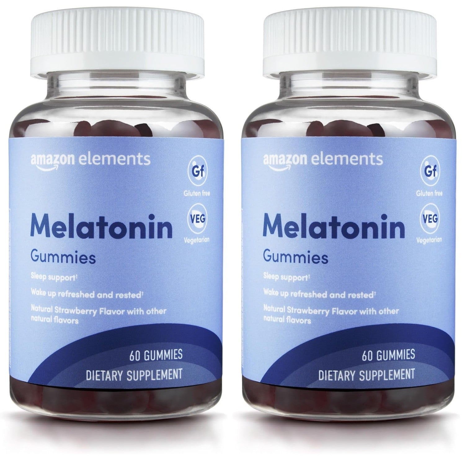 Amazon Elements - Melatonin 10mg Gummies, Supports Restful Sleep, Strawberry, 60 Count (Previously Revly) (Pack of 120)