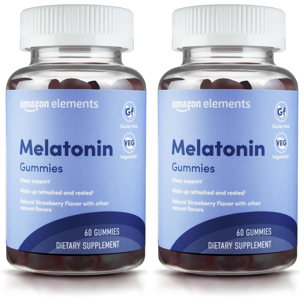 Amazon Elements - Melatonin 10mg Gummies, Supports Restful Sleep, Strawberry, 60 Count (Previously Revly) (Pack of 120)