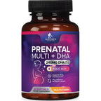 Prenatal Vitamins for Women with Folic Acid + Omega 3 DHA for Fetal Brain Development, Best Prenatal Vitamin Supplement, Daily Pregnancy Multivitamin Nutritional Support, Non-GMO - 60 Softgels