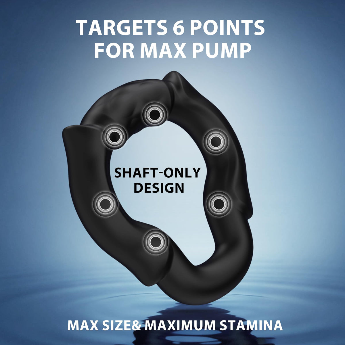 Open Tip Cock Ring Set for Men, 3 Size Silicone Penis Rings with 6-Point Pressure Support, No Blockage Design for Smooth Ejaculation, Ergonomic Body-Fit Erection Support Ring, Couple Sex Toy