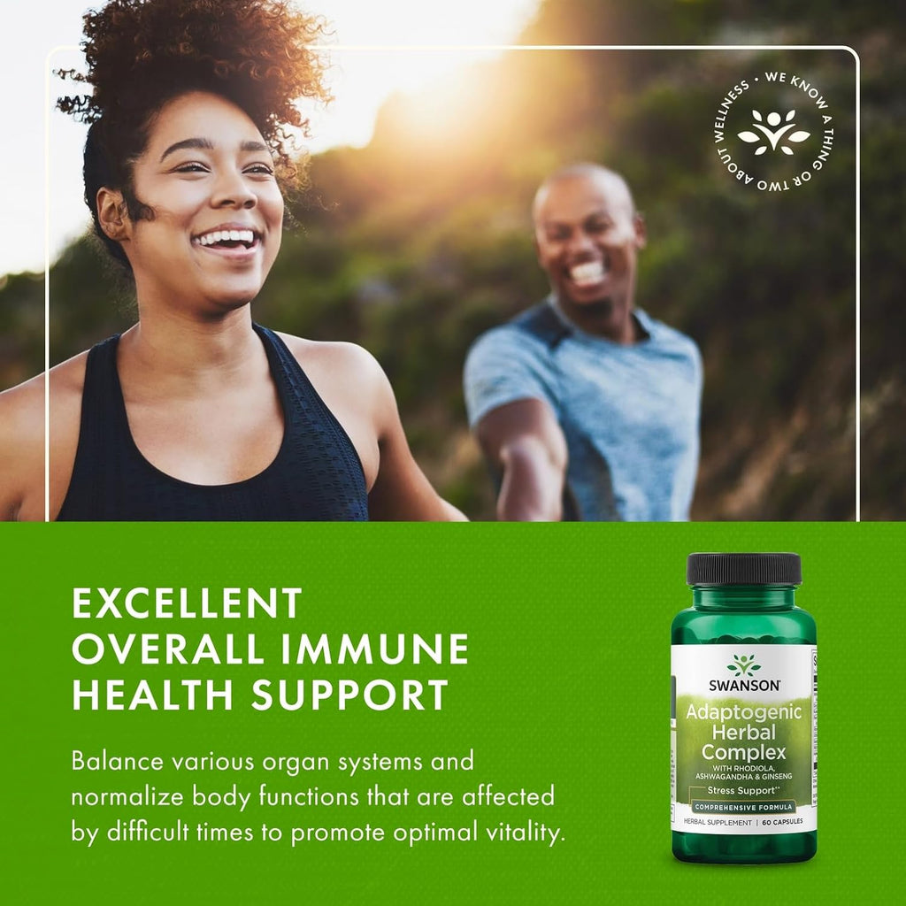 Buy now Swanson Rhodiola Ashwagandha Ginseng Complex Energy Immune Function Nervous System Stress Support Adaptogen Herb Supplement 60 Capsules at indiglob india