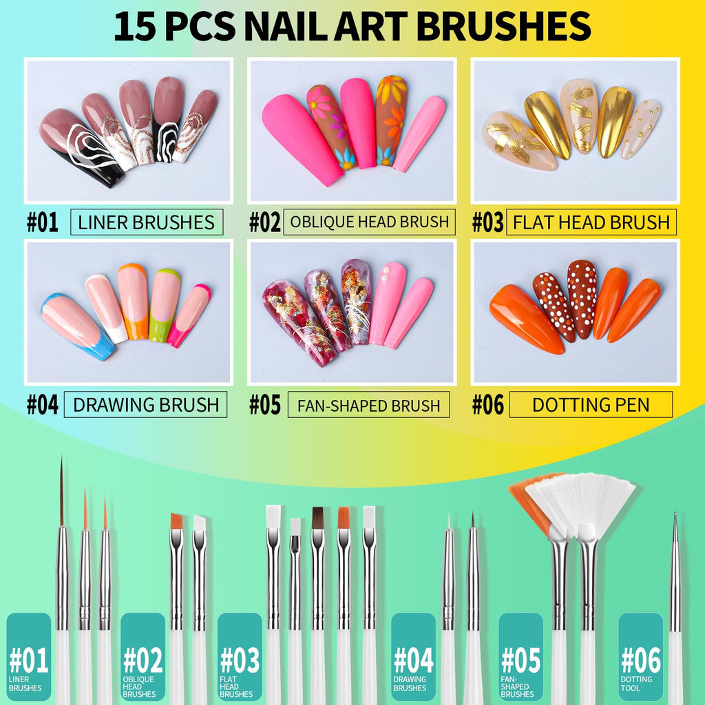 FANDAMEI Nail Art Tools, Nail Stuff, Nail Supplies, Nail Stand, Nail Brush | Nail Art Brushes, Nail Dotting Tool, Nail Stand For Press Ons, Nail Holder For Painting Nails, Nail Tools, Nail Design Tools