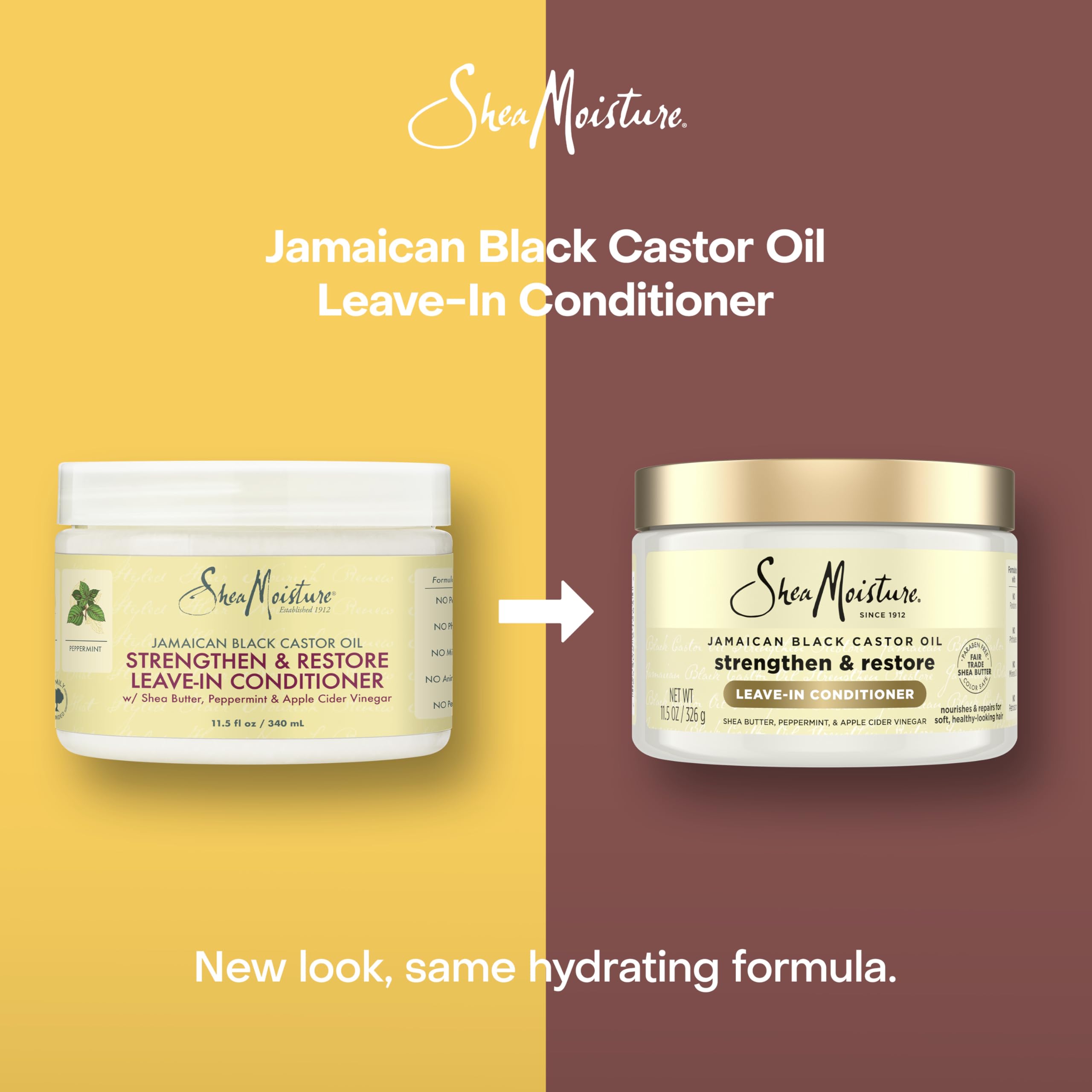 Buy now SheaMoisture Jamaican Black Castor Oil Leave In Conditioner 100% Pure Jamaican Black Castor Oil For Damaged Hair to Soften and Detangle Hair 11.5 oz at indiglob india