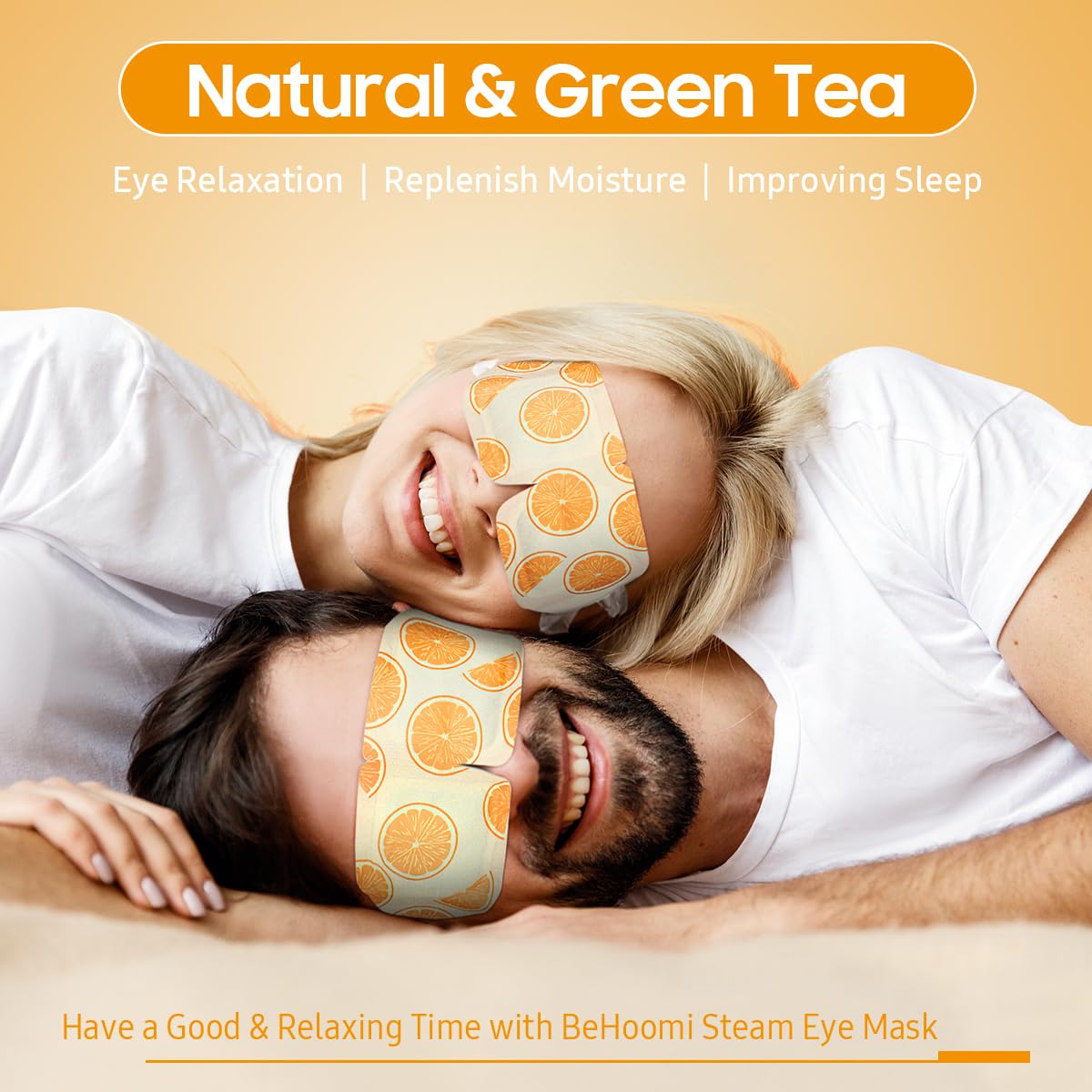 20 Packs Steam Eye Mask, Heated Eye Mask Warm Compress for Eyes, Disposable Self Heating Steam Mask for Home, Sleep, Spa, Travel Essentials & Relaxation Gifts for Women (Orange)