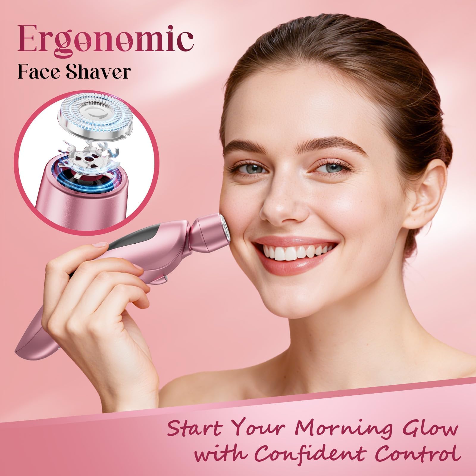 rategist Cordless Electric Razor for Women: IPX7 & LED Display | 3-in-1 for Face/Underarm/Leg - Rechargeable & Painless Bikini Trimmer - Waterproof & Lightweight Travel Design