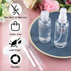 Ninsula 8Pcs Travel Bottles Set, TSA Approved Travel Size Toiletries, Reusable Leak Proof Cosmetic Containers for Shampoo, Conditioner, Cream -Women Men Travel Essentials