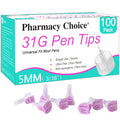 31G x 5mm(3/16") Pen Tips ，Universal Fit, Sterile，Ultra-Thin Wall Technology. Comfortable and Precise，100 Count