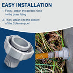 Pool Drain Fitting Connects fits for Coleman Pools