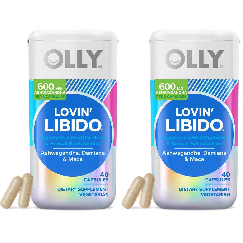 OLLY Lovin' Libido, Boost Desire with Ashwagandha, Maca & Damiana- 40 Count