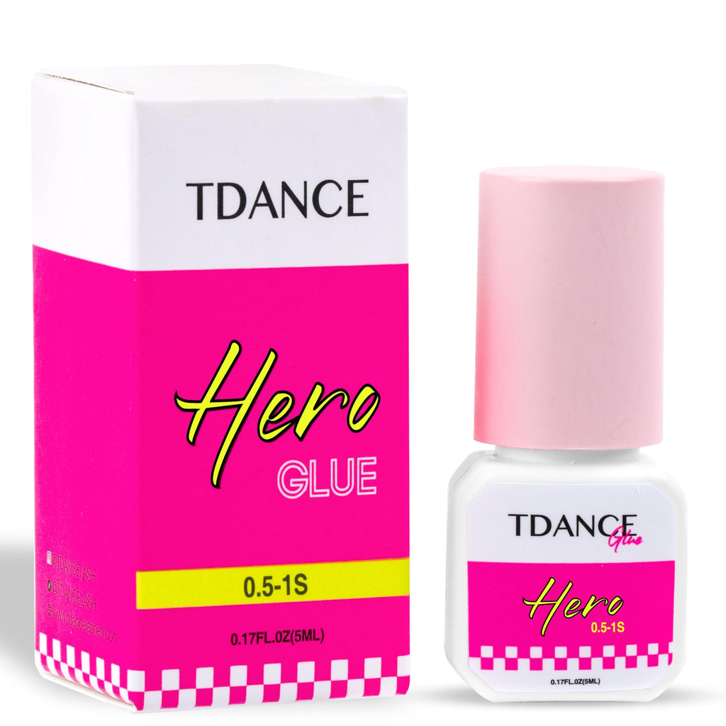 TDANCE Eyelash Extension Glue /0.5-1 Sec Dry/Retention – 7 Weeks/Lash Extension Glue for Professional Use Only (0.17 fl. oz / 5ml)