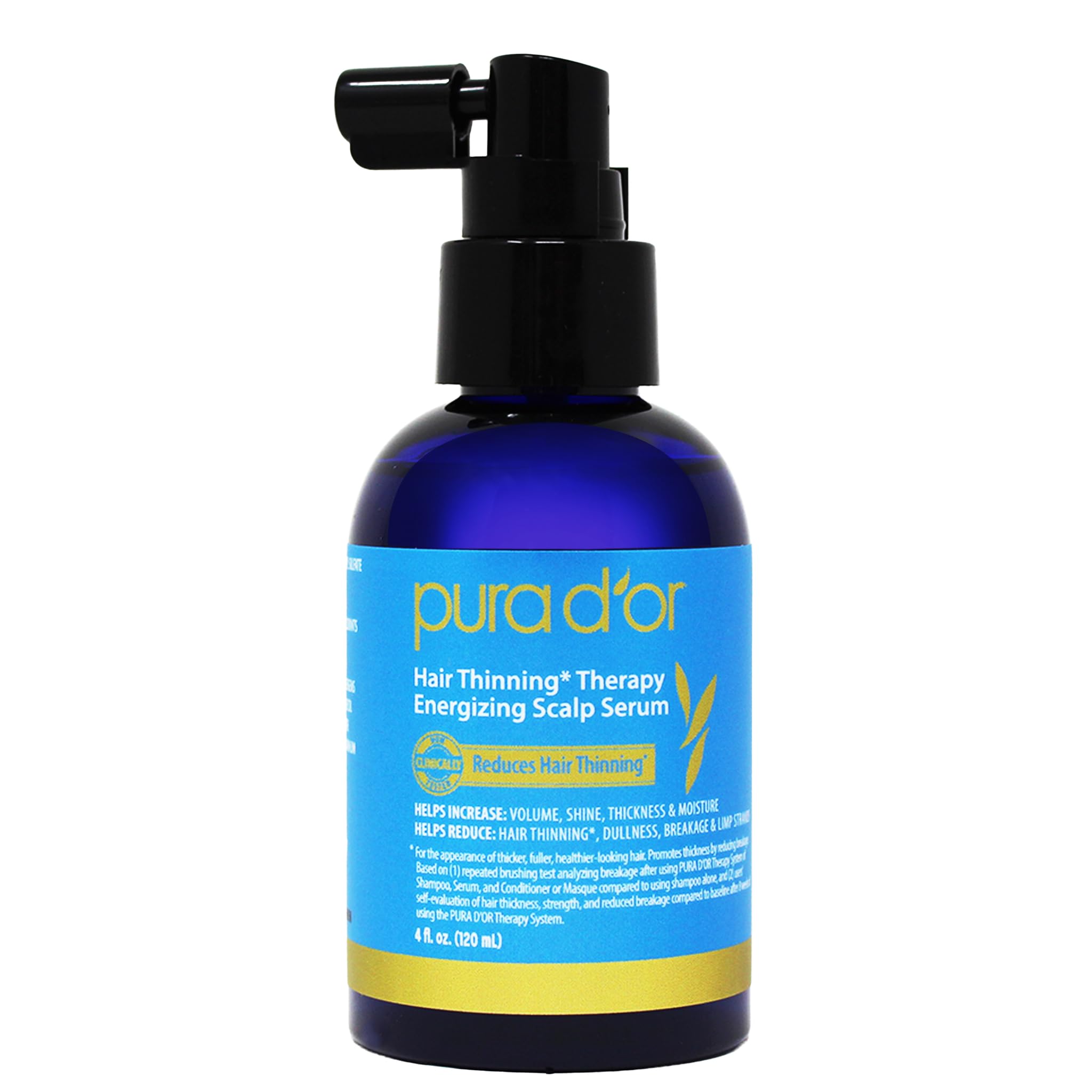 PURA D'OR ORGANIC Moroccan Argan Oil Pure Cold-Pressed Hair & Skin, 4oz
