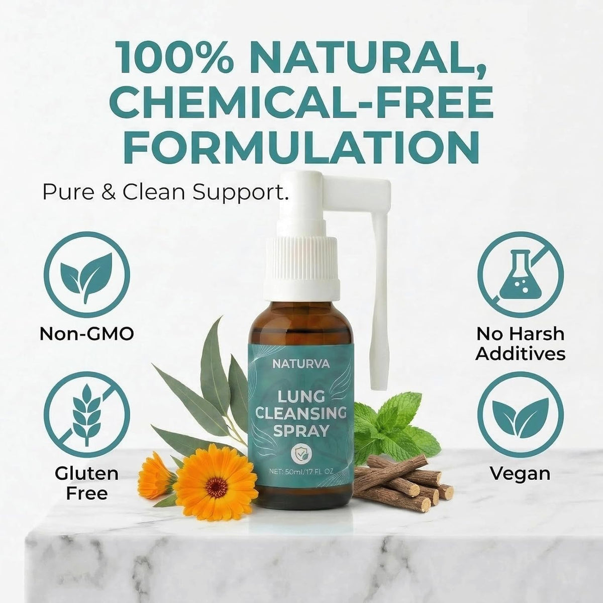 Lung Cleansing Spray，Herbal Lung Cleansing Spray，Powerful Lung Support