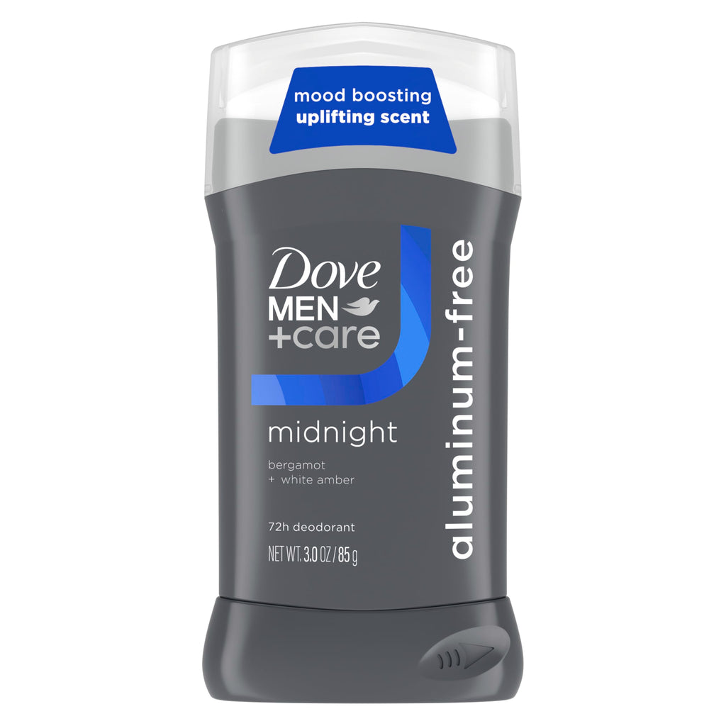 DOVE MEN + CARE Aluminum‑Free Deodorant Stick for Men, Bergamot & White Amber Mood Boosting Scent, 72h Odor Protection, 3 oz