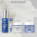 No7 Lift & Luminate Triple Action Face Cream with SPF 30, 1.69 oz | Fragrance Free Moisturizer, Anti Aging Collagen Peptides, Brightening Complex, Evens Skin Tone, Wrinkles Appear Reduced