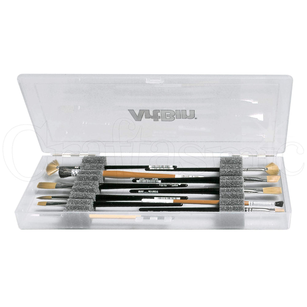Buy now ArtBin KW903 Brush Box with Foam Inserts, Fine Art Portable Paint Brush Organizer, Plastic, Clear, 1.0 Count at indiglob india