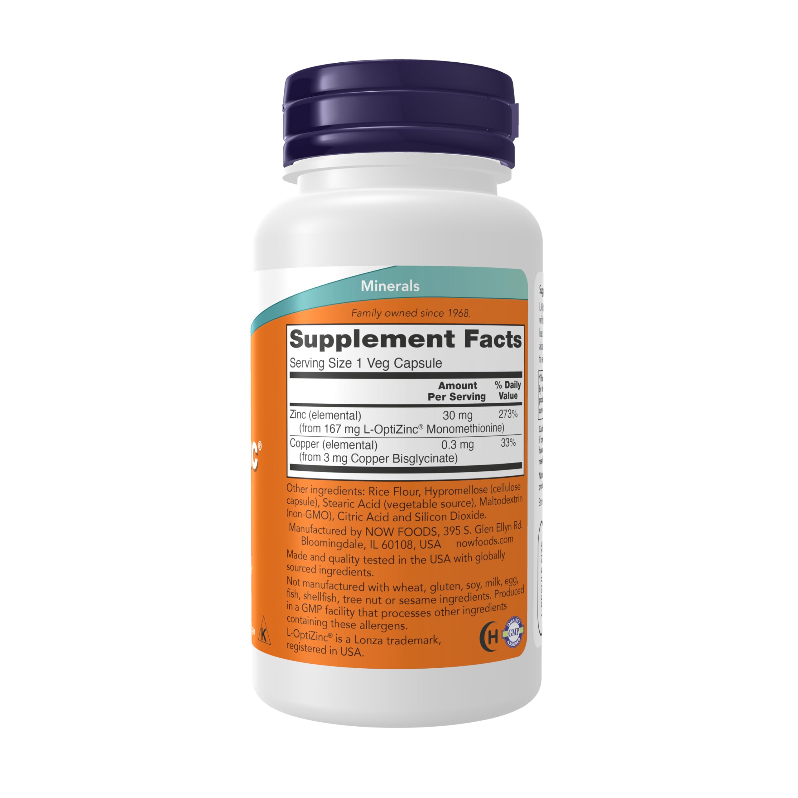 Buy now NOW Foods Supplements, L-OptiZinc?? 30 mg with Copper, Highly Bioavailable Form, Immune Support*, 100 Veg Capsules at indiglob india