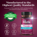 Purity Products MyBiotin ProClinical - Biotin - Thicker Hair in 3 Weeks | Fights Wrinkles, MB40X Patented Biotin Vitamin B7 Matrix w/Astaxanthin - 40X More Soluble vs Ordinary Biotin, 90 Veg Capsules