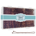 300 Pcs Bobby Pins Black, Hair Pins for Women Girls and Kids, Invisible Wave Hair clips Bulk with Storage box, Pain-Free Hairpins（2 Inch Black）
