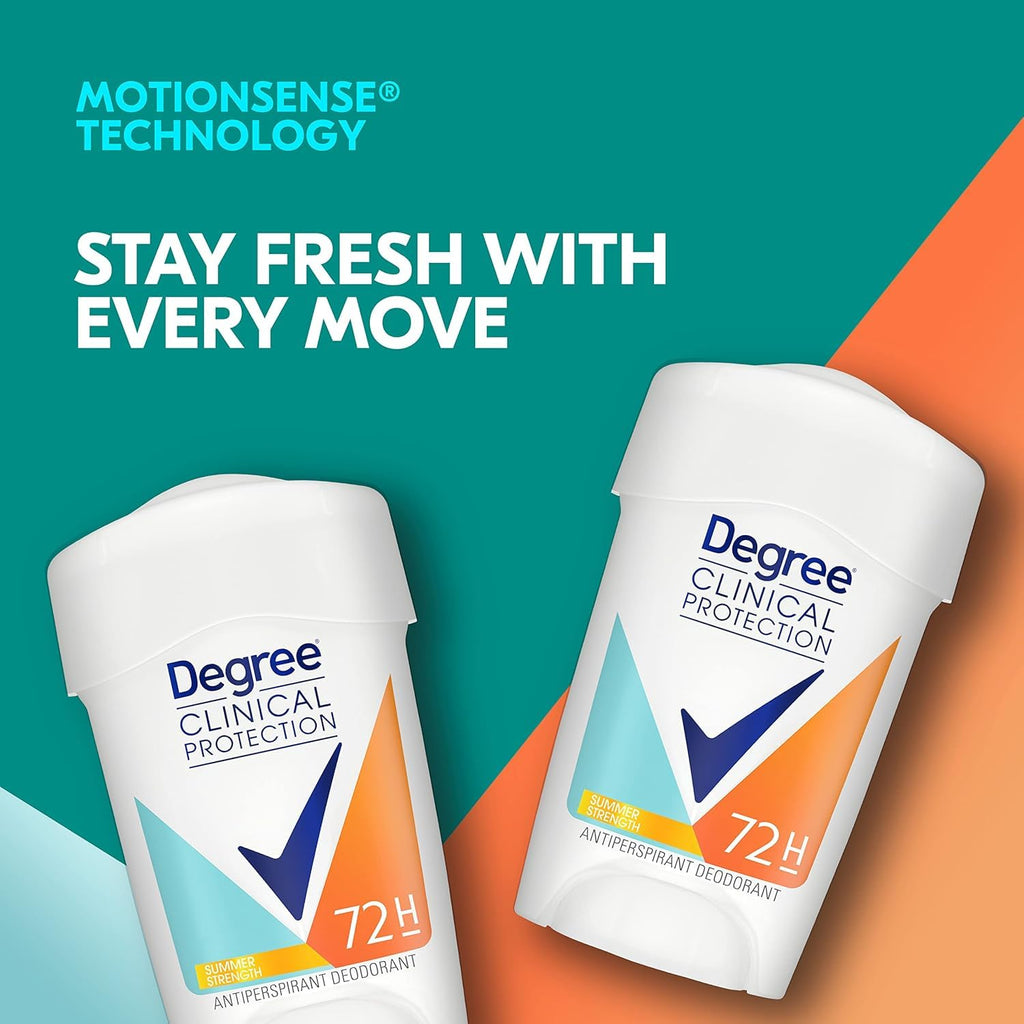 Buy now Degree Clinical Protection Anti-Perspirant & Deodorant, Summer Strength 1.7 oz ( Pack of 4) at indiglob india