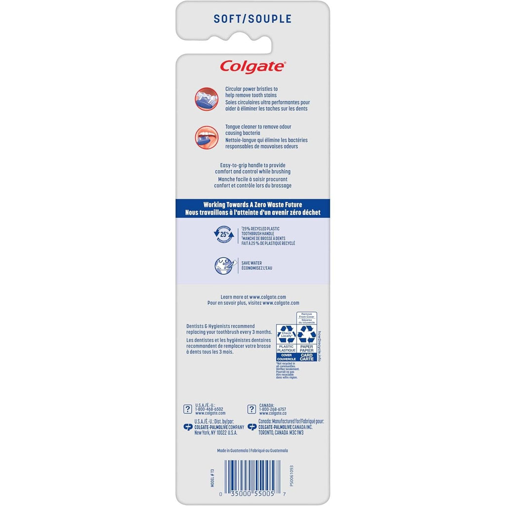Buy now Colgate Extra Clean Toothbrush, Soft Toothbrush for Adults, 3 Count (Pack of 1) at indiglob india